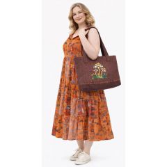 hemp shopper bag mushroom